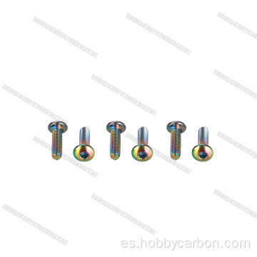 Tornillos de acero inoxidable con cabeza de botón de rosca completa M3